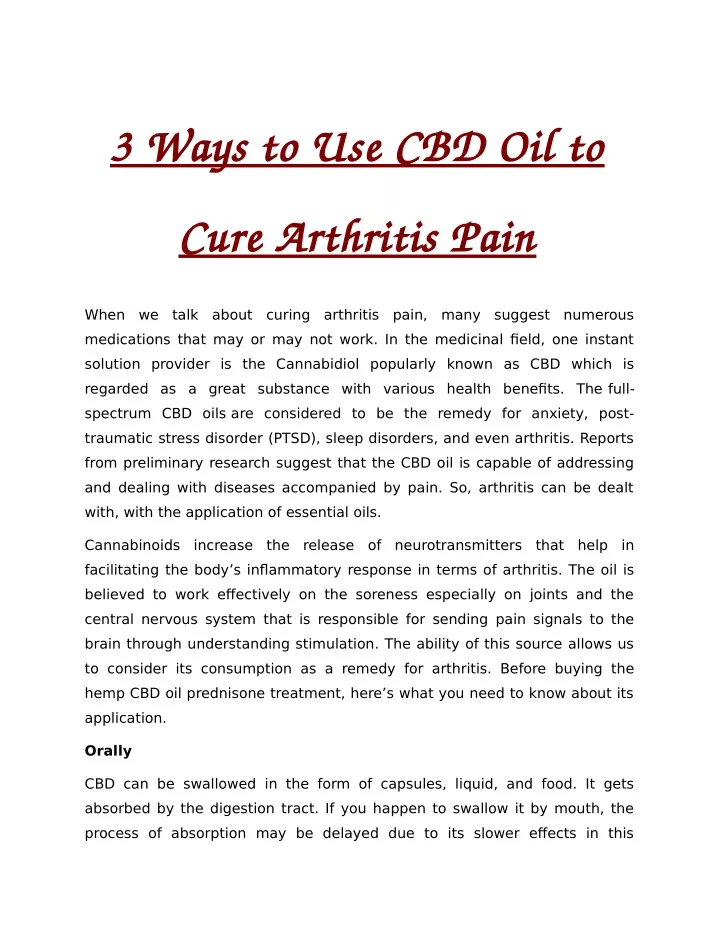 3 ways to use cbd oil to 3 ways to use cbd oil to