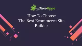 how to choose the best ecommerce site builder