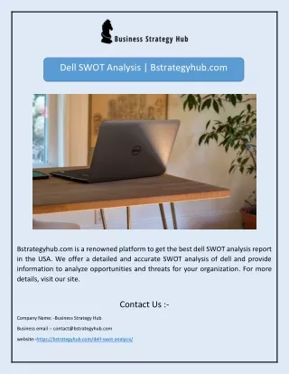 dell swot analysis bstrategyhub com