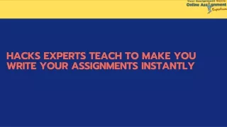 hacks experts teach to make you write your
