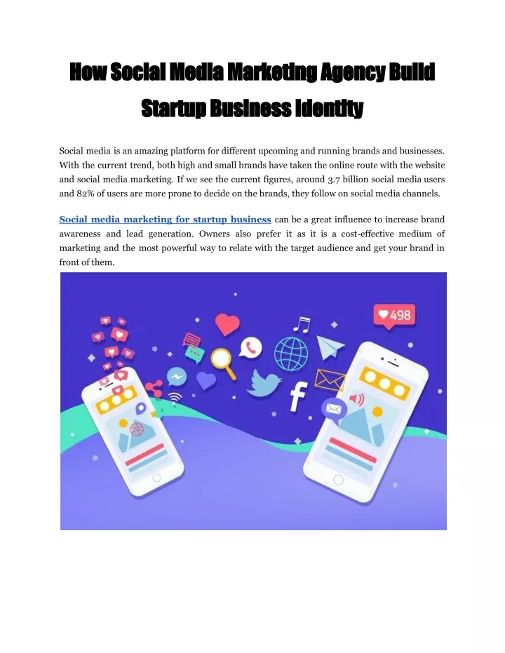 how social media marketing agency build startup