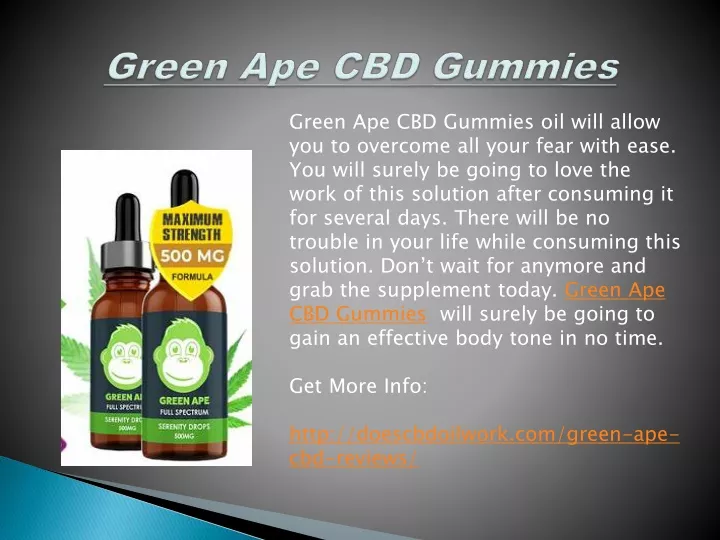 green ape cbd gummies oil will allow