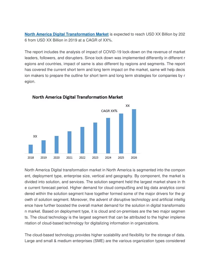north america digital transformation market