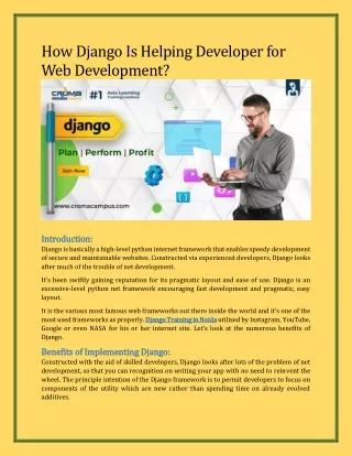 how django is helping developer