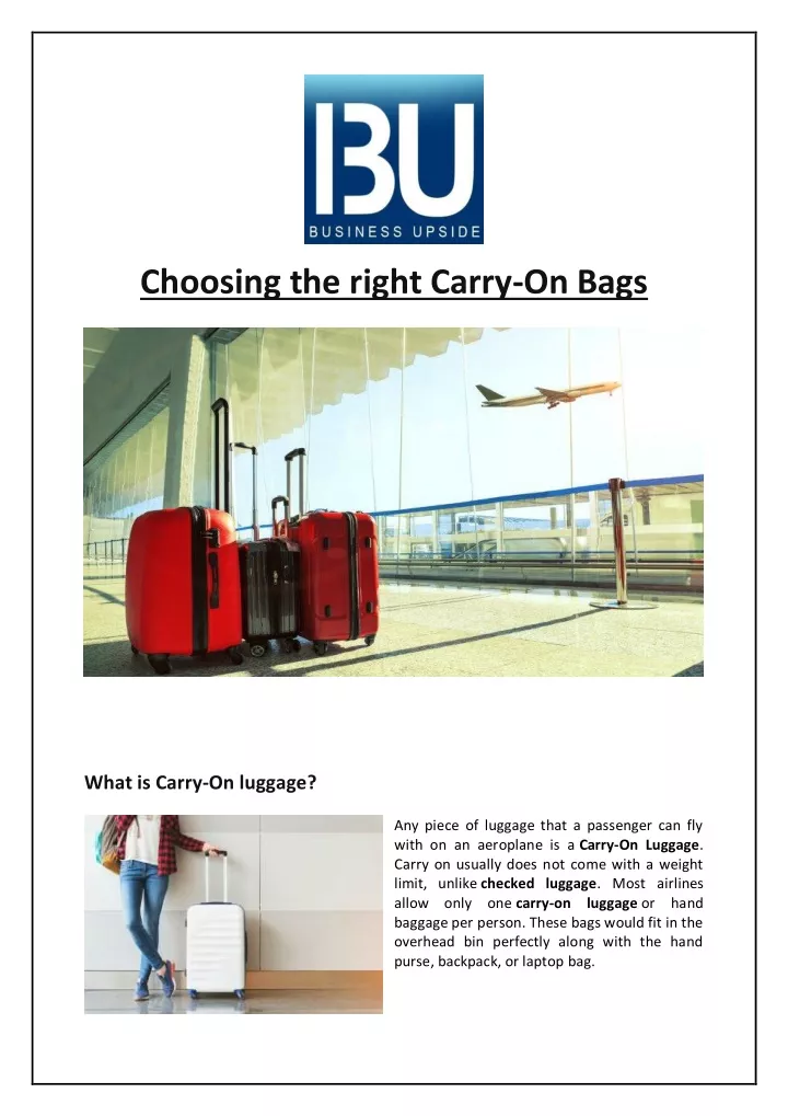 choosing the right carry on bags