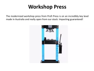 workshop press