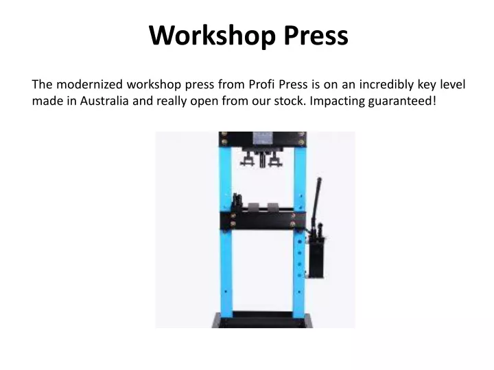 workshop press