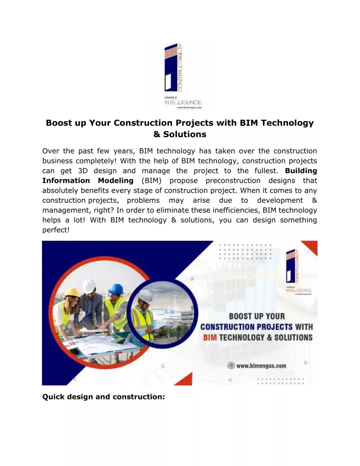 boost up your construction projects with