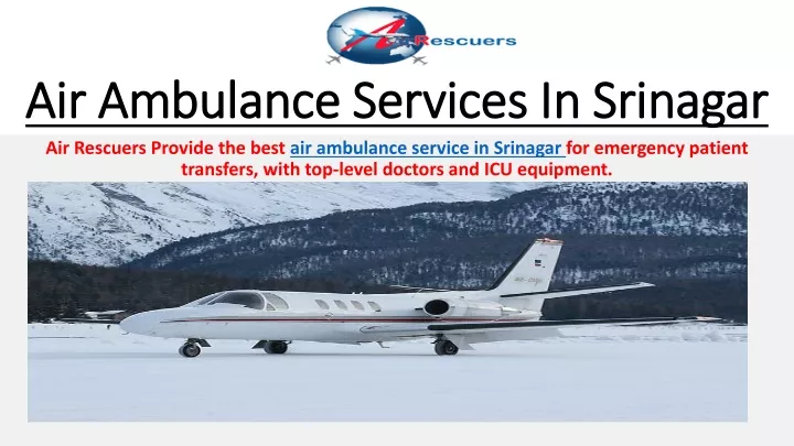 air ambulance services in srinagar