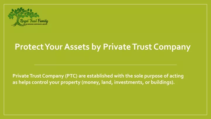 protect your assets by private trust company