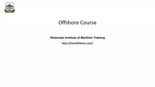 Offshore course