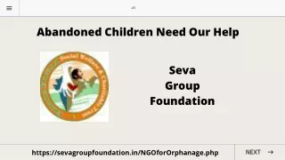 Abandoned children need our help