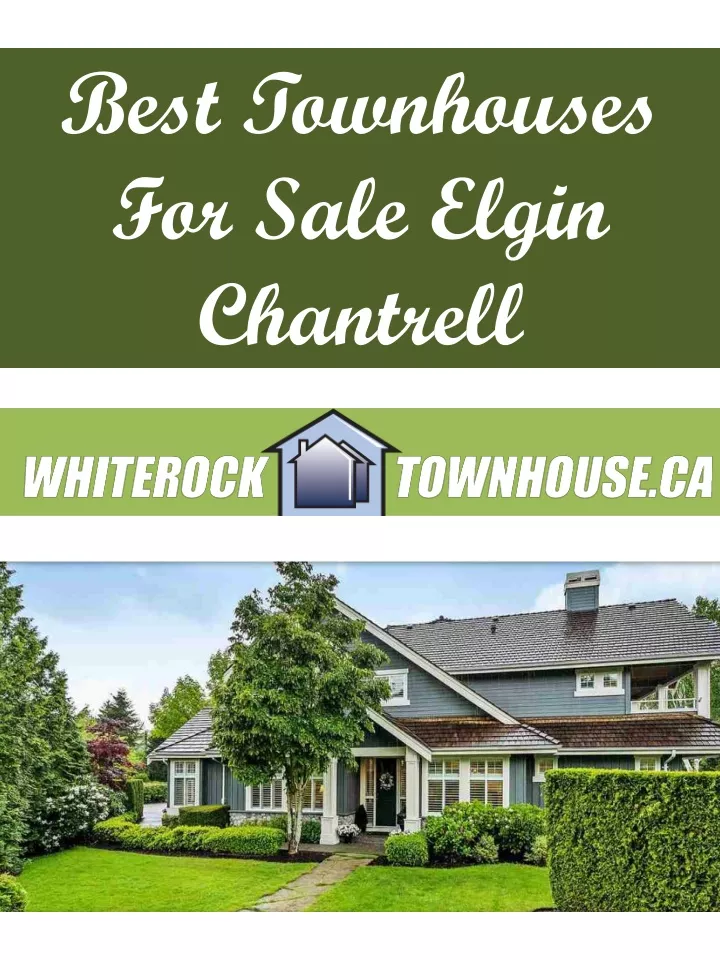 best townhouses for sale elgin chantrell