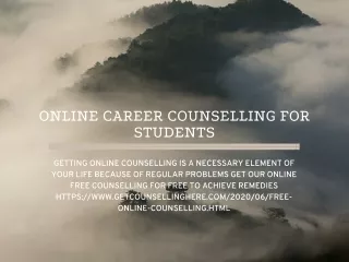 online career counselling for students