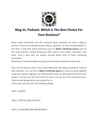 Blog Vs. Podcast: Which Is The Best Choice For Your Business?