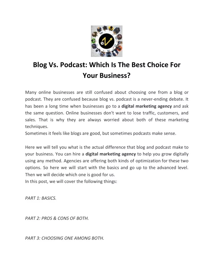 blog vs podcast which is the best choice for your