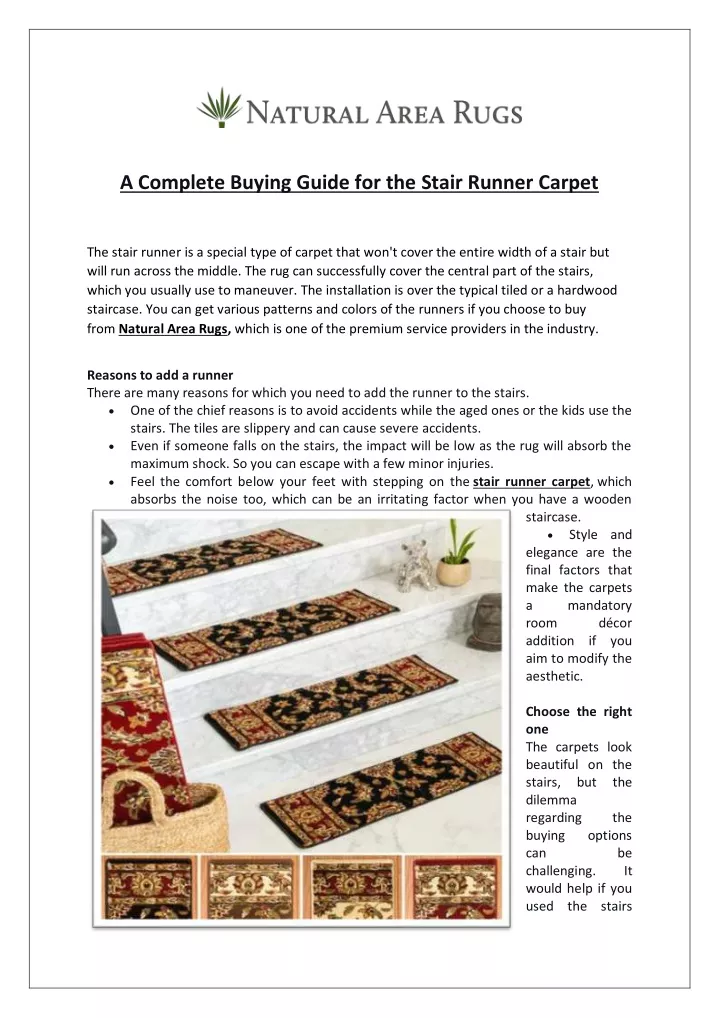 a complete buying guide for the stair runner