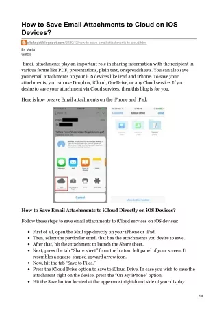 how to save email attachments to cloud