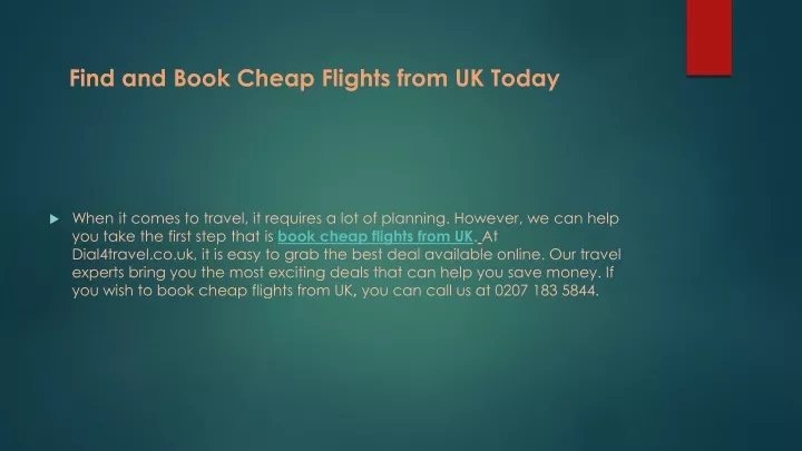 find and book cheap flights from uk today