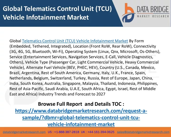 global telematics control unit tcu vehicle