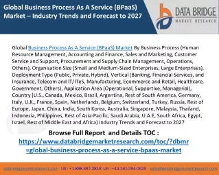 Global Business Process As A Service (BPaaS) Market Global Business Process As A Service (BPaaS) Market Global Business