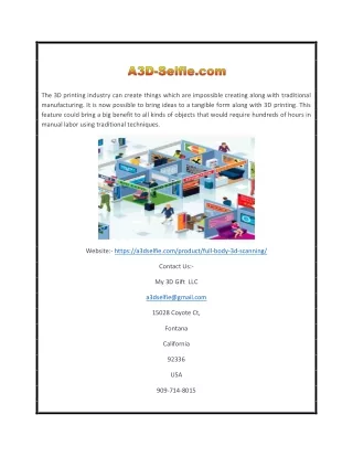 Shop Full Body 3D Scanning in USA | A3dselfie.com