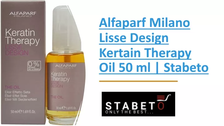 alfaparf milano lisse design kertain therapy oil 50 ml stabeto