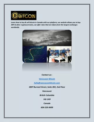 learn how to buy sell bitcoin in canada with