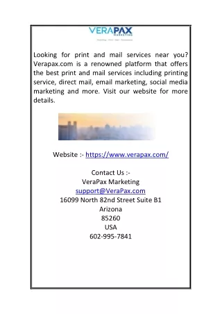 looking for print and mail services near