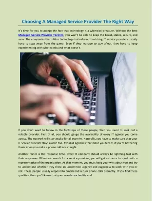 choosing a managed service provider the right way