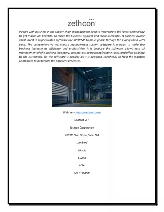 3PL Warehouse Management Software | Zethcon.com