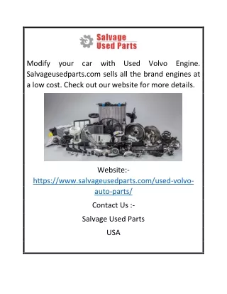 Used Volvo Engine | Salvageusedparts.com