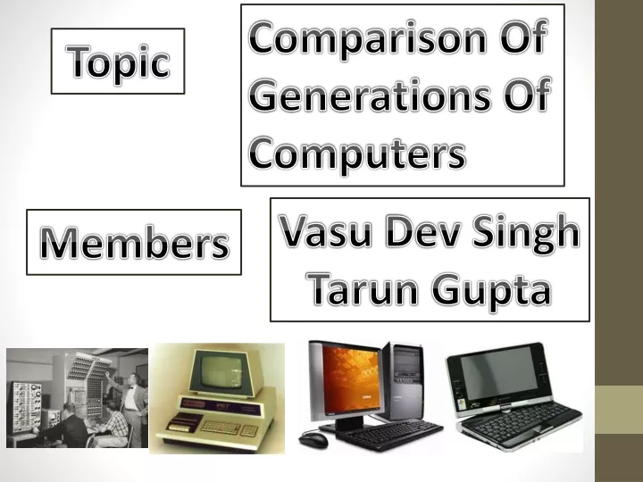 comparison of generations of computers