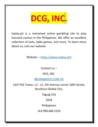 inplay ph is a renowned online gambling site