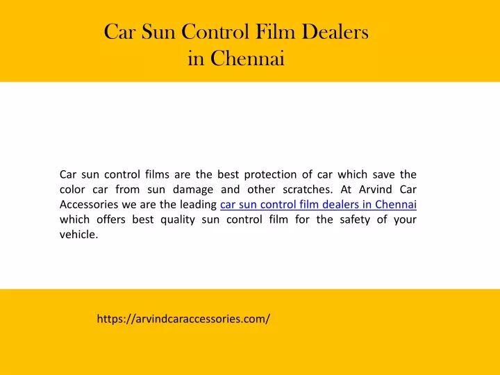 car sun control film dealers in chennai