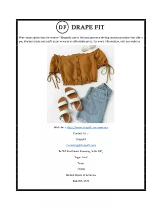 want subscription box for women drapefit