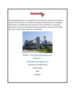 Servicios de consultoría de residencia permanente en Paraguay | Gestoriaparaguay.com