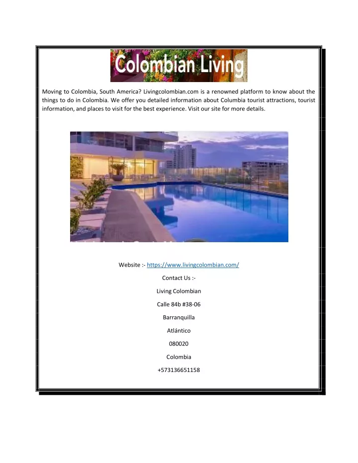 moving to colombia south america livingcolombian