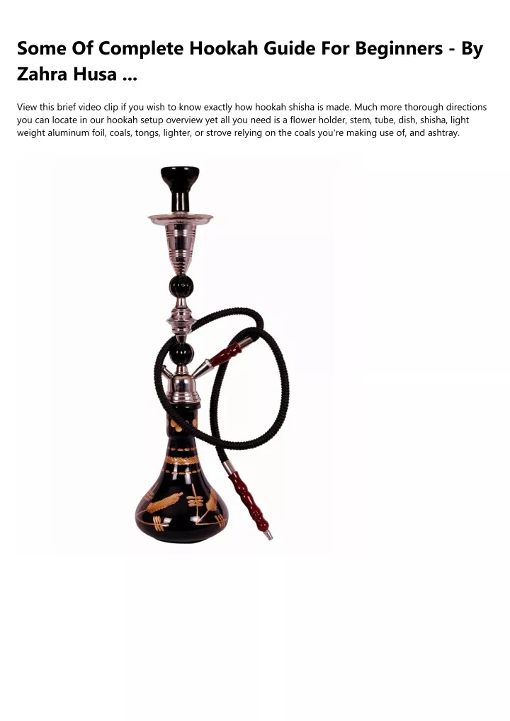 some of complete hookah guide for beginners
