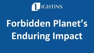 Forbidden Planet’s Enduring Impact