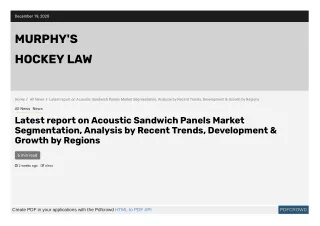 Latest report on Acoustic Sandwich Panels Market Segmentation, Analysis by Recent Trends, Development & Growth by Region