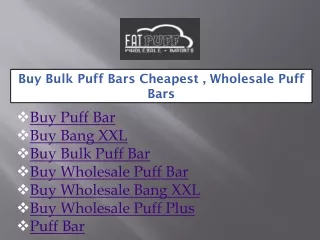 Buy Bulk Puff Bar