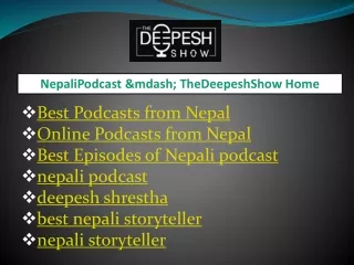 nepalipodcast mdash thedeepeshshow home