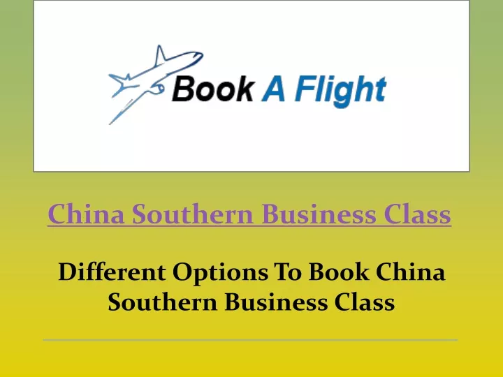 china southern business class