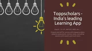toppscholars india s leading learning app