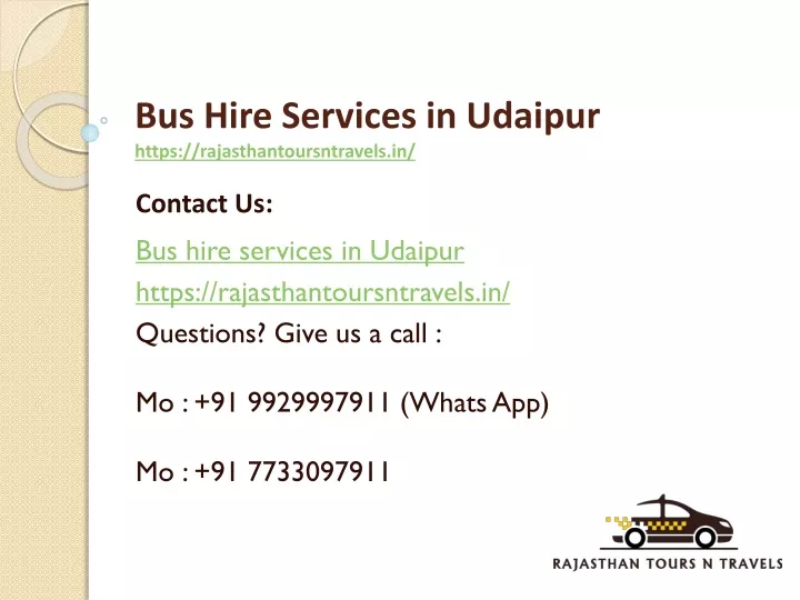 bus hire services in udaipur https rajasthantoursntravels in