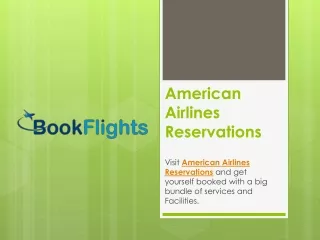 PPT - AMERICAN AIRLINES RESERVATIONS PowerPoint Presentation, free ...