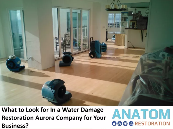 what to look for in a water damage restoration