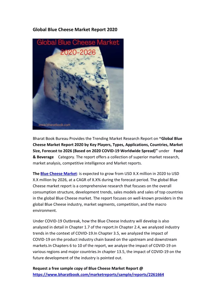 global blue cheese market report 2020