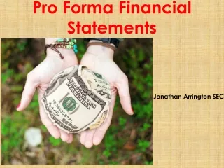 Jonathan Arrington SEC | Pro Forma Financial Statements